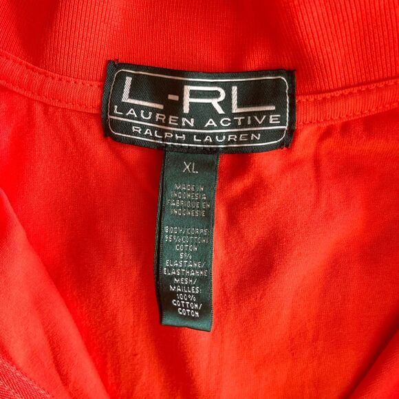 Lauren Active Ralph Lauren LRL Women's Tshirt Orange Sleeveless Top Size XL - Picture 7 of 8
